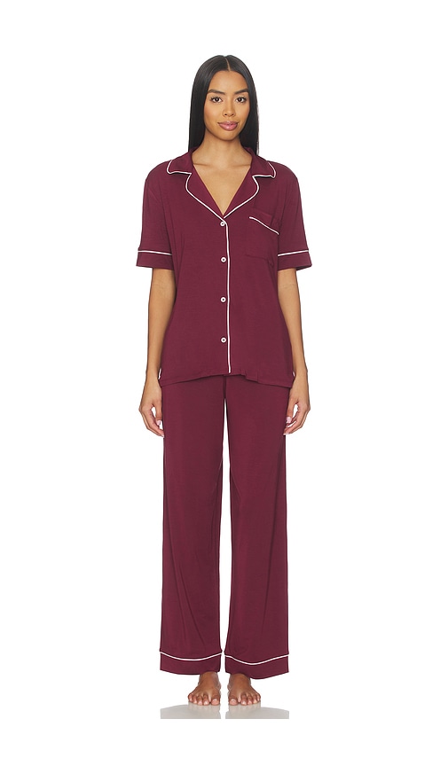 Eberjey Gisele Pant Pj Set In Burgundy