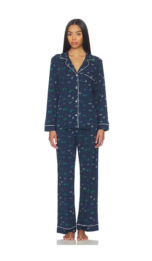 eberjey Gisele Printed Long Pj Set