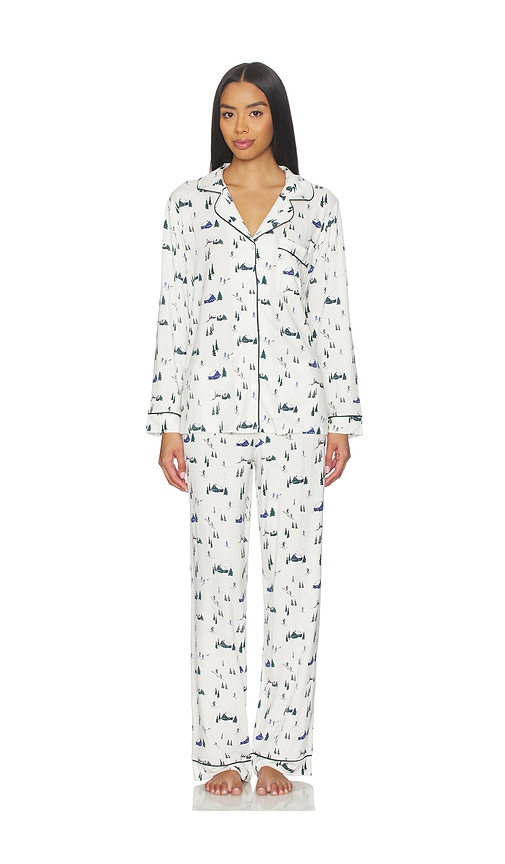eberjey Gisele Printed Long Pj Set