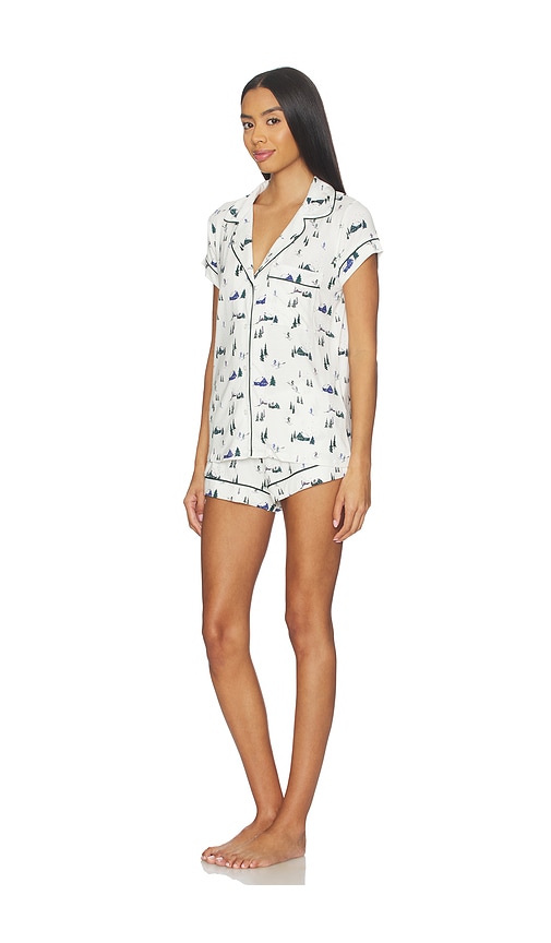 Eberjey Gisele Printed Shortie Pj Set In Multi