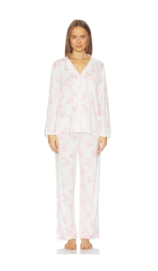 eberjey Gisele Printed Long Pajama Set