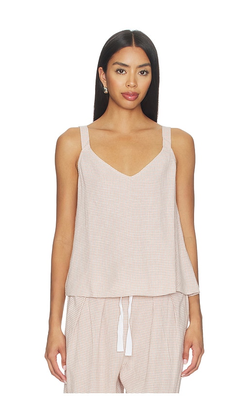 eberjey Linen Blend V Neck Cami Top