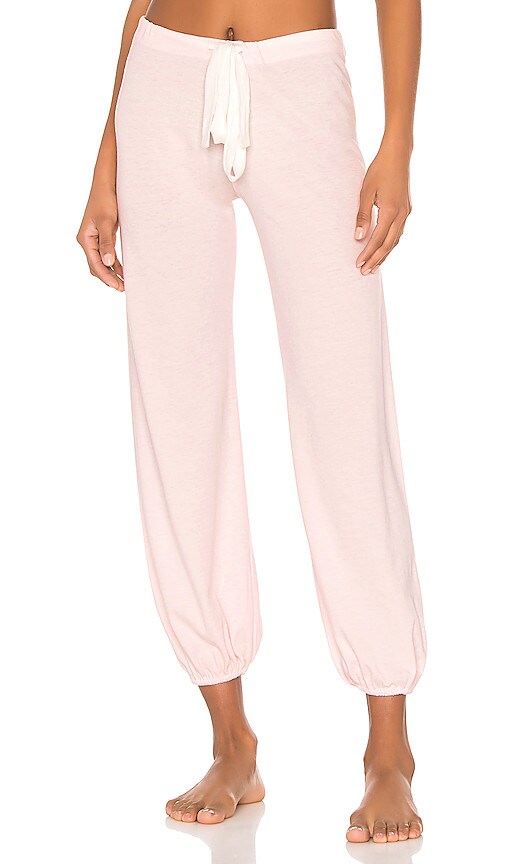Eberjey Heather Cropped Pant In Rosewater