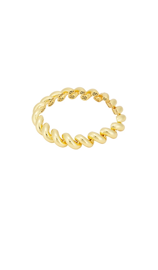 Small Rope Bracelet in Metallic Gold.