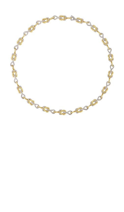 Slipknot Link Necklace in Metallic Gold.