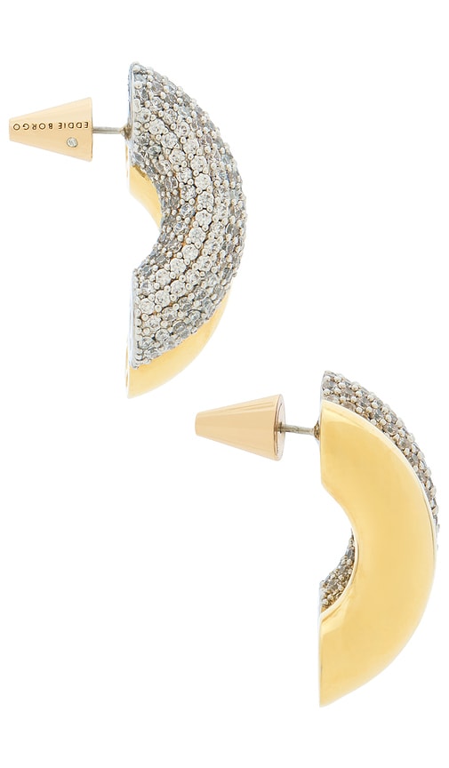  Eddie Borgo Pendientes De Tachuela Pavé Two Tone Torsade En Color Metallic Silver, Metallic Gold Talla All . 