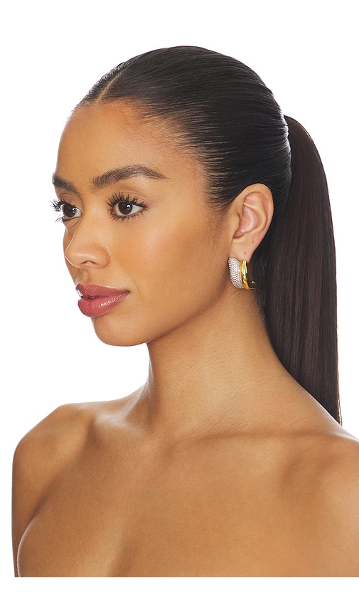  Eddie Borgo Pendientes De Tachuela Pavé Two Tone Torsade En Color Metallic Silver, Metallic Gold Talla All . 