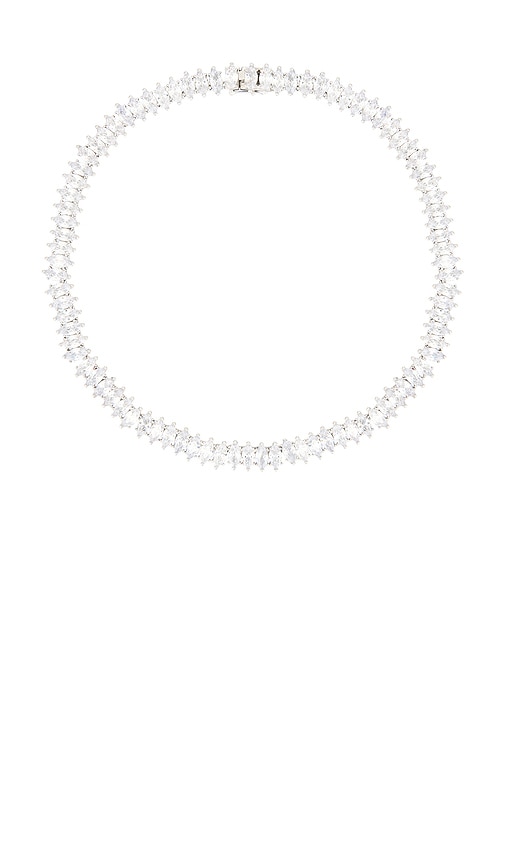 Marquise Riviera Necklace in Metallic Silver.