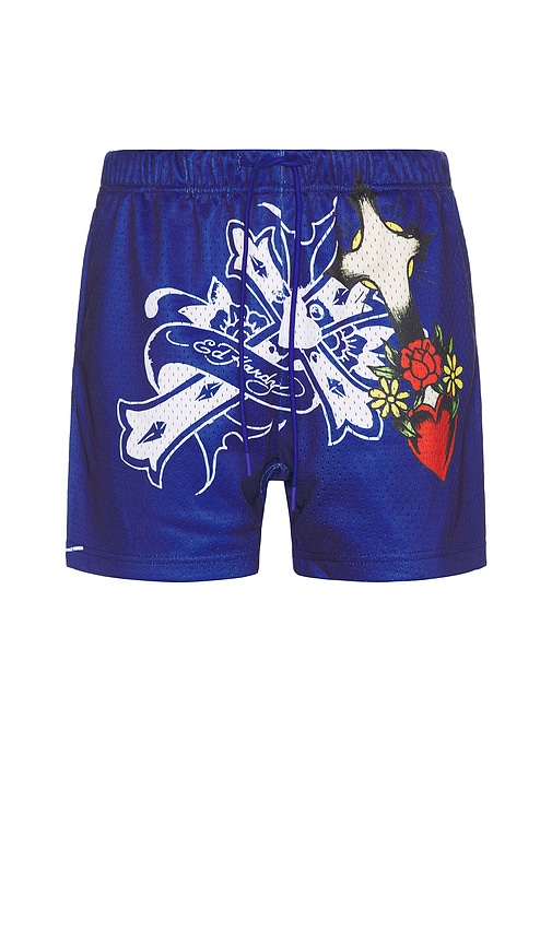 Cross Snake Mesh Short in Blue. - size L (also in M, S, XL/1X) - Ed Hardy - Modalova