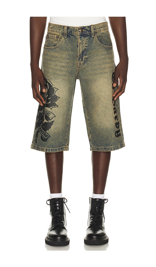 Ed Hardy Spider Skulls Rhinestone Long Shorts
