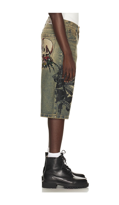 Ed Hardy Spider Skulls Rhinestone Long Shorts | Thumbnail 2 Ed Hardy Spider Skulls Rhinestone Long Shorts | Thumbnail 2
