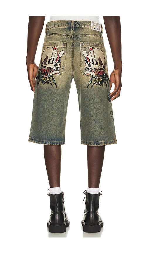Ed Hardy Spider Skulls Rhinestone Long Shorts | Thumbnail 3 Ed Hardy Spider Skulls Rhinestone Long Shorts | Thumbnail 3