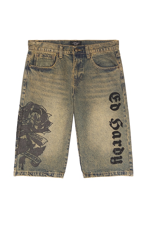 Ed Hardy Spider Skulls Rhinestone Long Shorts | Thumbnail 5 Ed Hardy Spider Skulls Rhinestone Long Shorts | Thumbnail 5