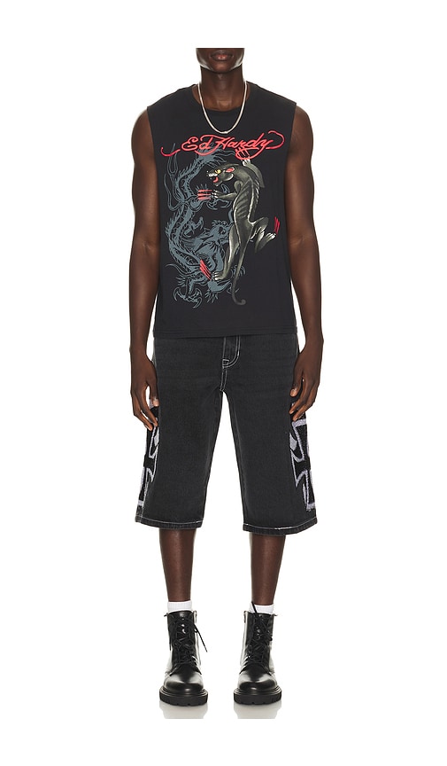 Ed Hardy Crosses Rhinestone Long Shorts | Thumbnail 5 Ed Hardy Crosses Rhinestone Long Shorts | Thumbnail 5