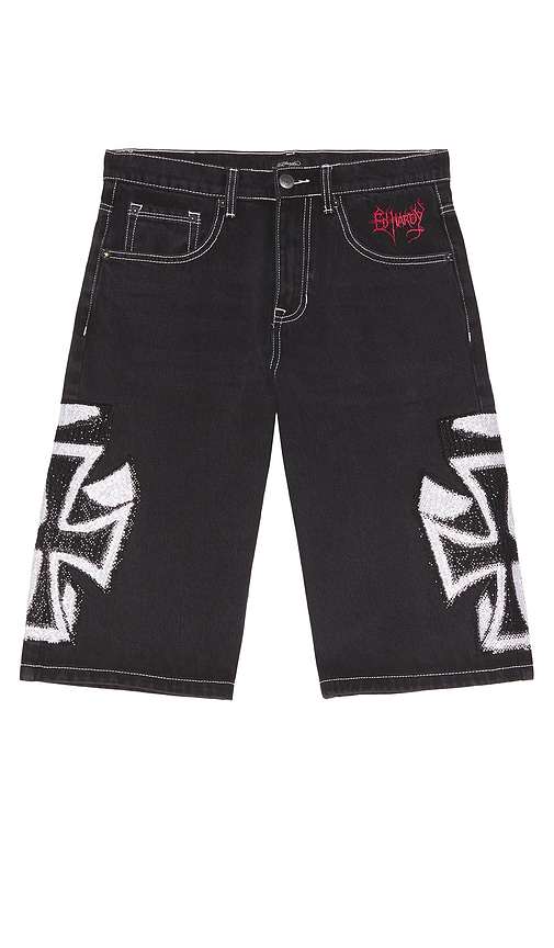 Ed Hardy Crosses Rhinestone Long Shorts | Thumbnail 6 Ed Hardy Crosses Rhinestone Long Shorts | Thumbnail 6