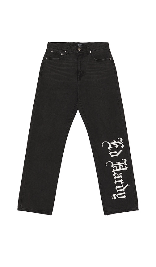 Ed Hardy Panther Wings Loose Fit Jeans in Black