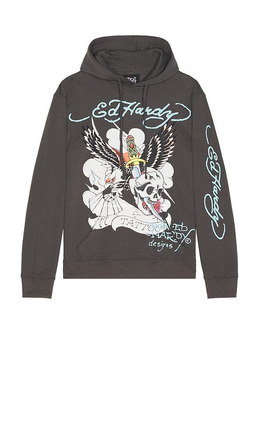 Eagle Fleece Hoodie in Grey. - size L (also in M, S, XL/1X) - Ed Hardy - Modalova