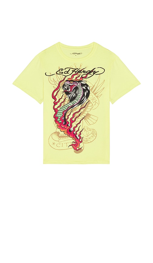 Cobra Flame Rhinestone Tee in . - size L (also in M, S, XL/1X) - Ed Hardy - Modalova