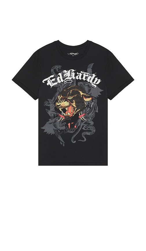 Panther Head Rhinestone Tee in . - size L (also in M, S, XL/1X) - Ed Hardy - Modalova
