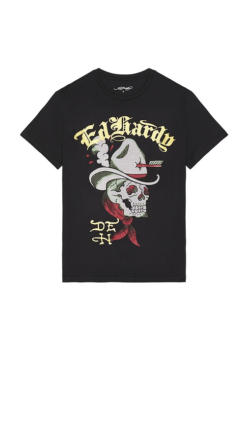 Cowboy Skull Rhinestone Tee in . - size L (also in M, S, XL/1X) - Ed Hardy - Modalova