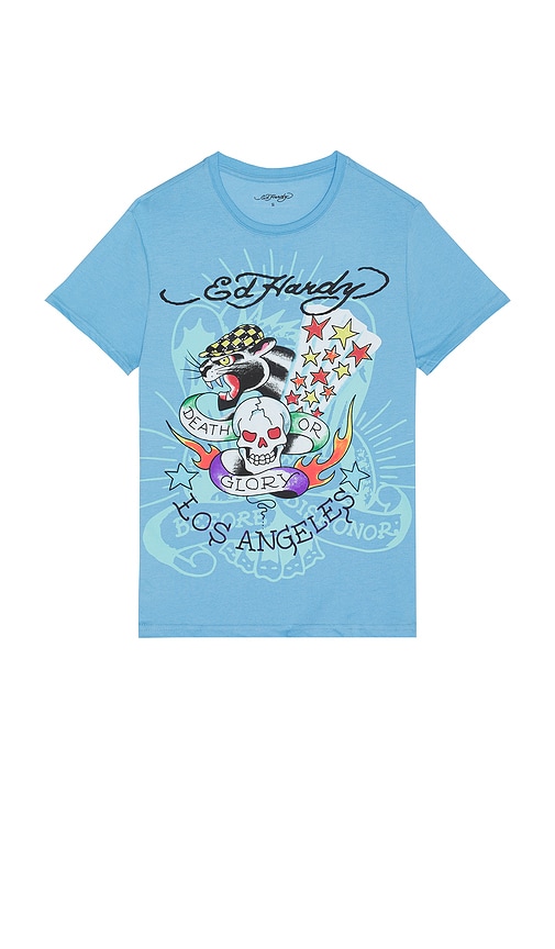 Skull Panther Tee in Blue. - size L (also in M, S, XL/1X) - Ed Hardy - Modalova