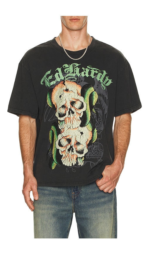 Ed Hardy Skull Snakes Boxy Tee