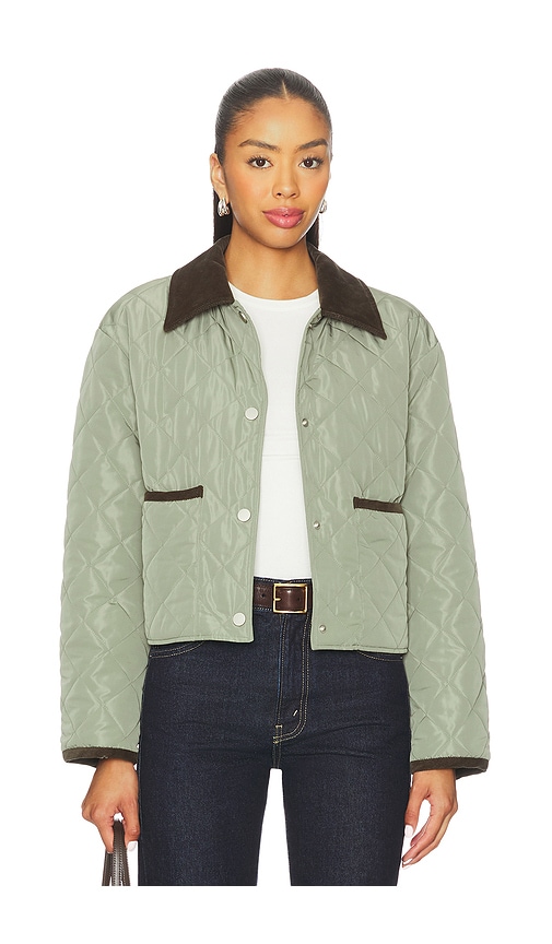 Elodie Nina Quilted Jacket in Green. - size L (also in M, S, XL, XS) - Elodie the Label - Modalova