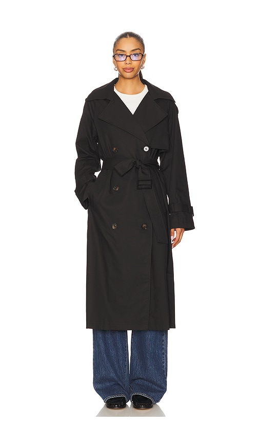 Elodie The Label Elodie Mason Trench Coat In Black
