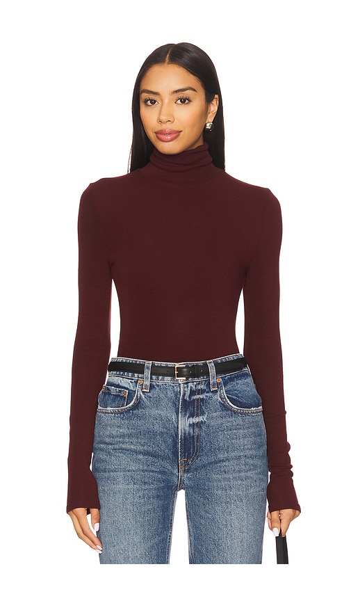 Elodie The Label Elodie Fleur Top In Burgundy
