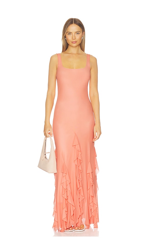 Especia Radiant Peach Long Dress