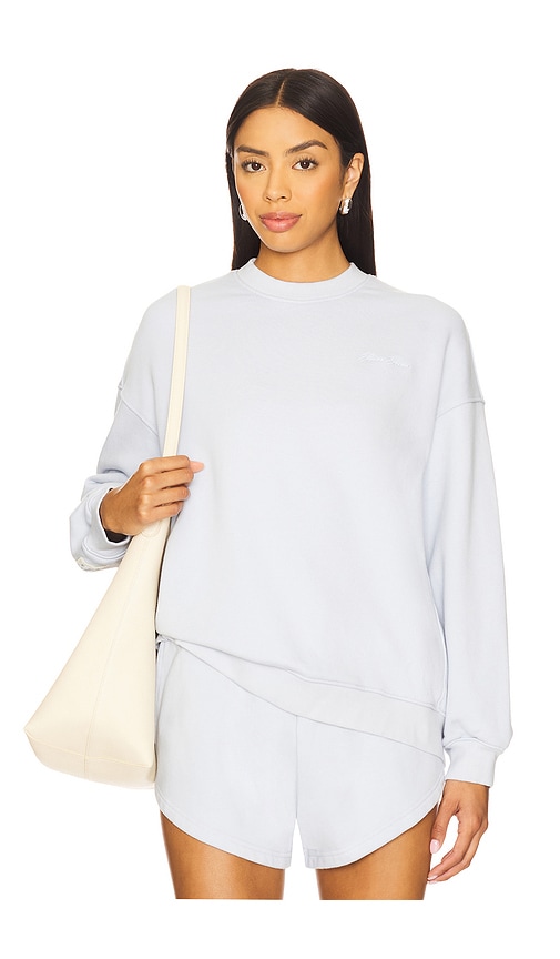 Eleven Eleven Oversized Crew Sweatshirt In Gray