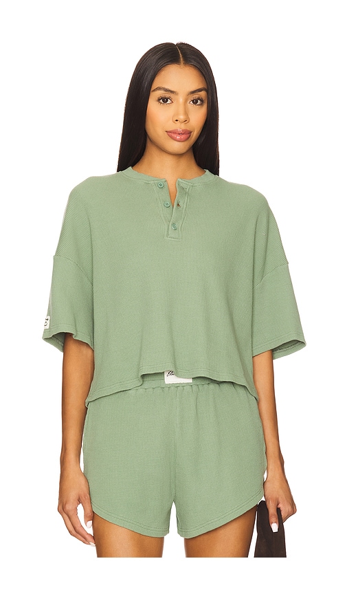 Eleven Eleven Waffle Top In Green