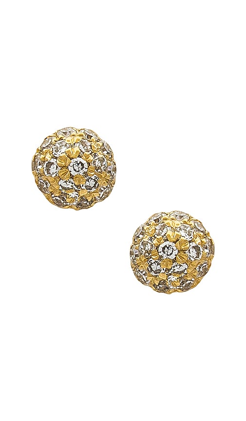 EF COLLECTION Disco Ball Stud Earrings in Gold REVOLVE