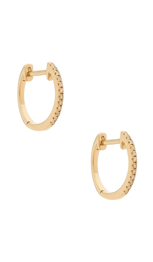 Ef Collection Diamond Huggie Earrings In Gold