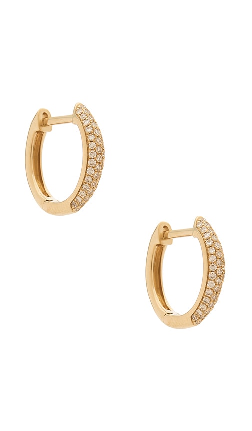 Ef Collection Diamond Dome Huggie Earrings In Gold