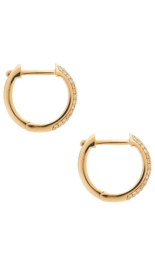 Ef Collection Diamond Dome Huggie Earrings In Gold