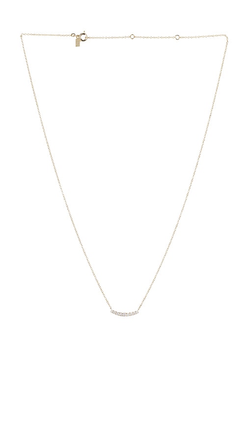 Ef Collection Full Cut Diamond Arc Necklace In Gold