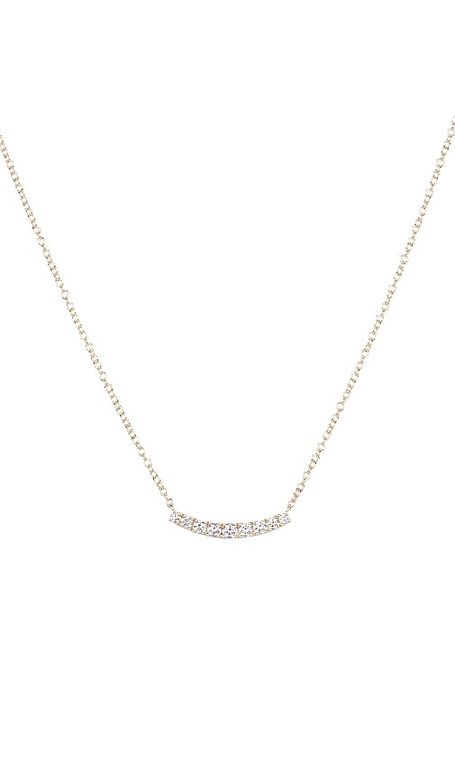 Ef Collection Full Cut Diamond Arc Necklace In Gold