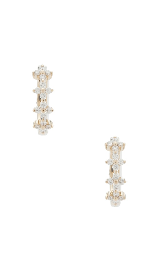  Ef Collection Kleine Ohrringe Diamond In Metallic Gold. 
