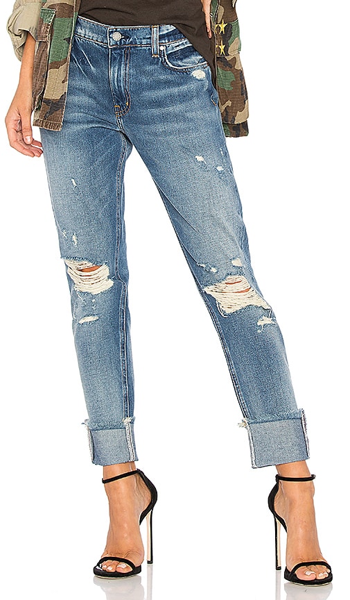 Ei8ht Dreams Cuffed Slim Boyfriend Jeans In Mid Wash Destroyed Revolve