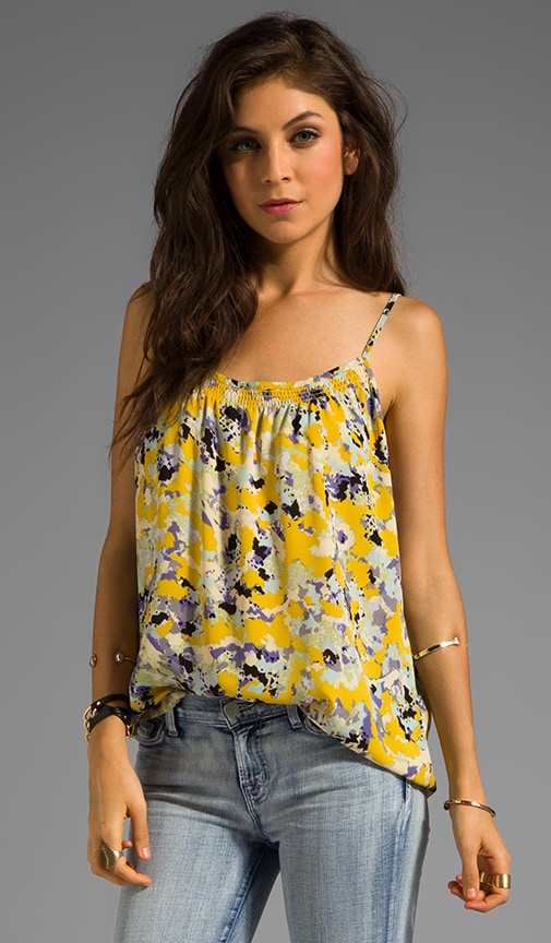 Polar Ikat Shirred Cami