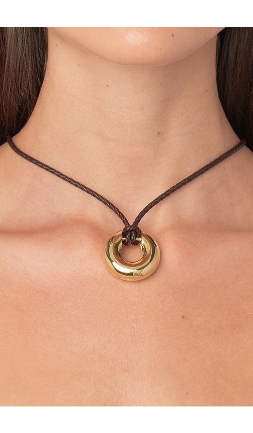 Shop Eliou Charlie Necklace In Metallic Gold