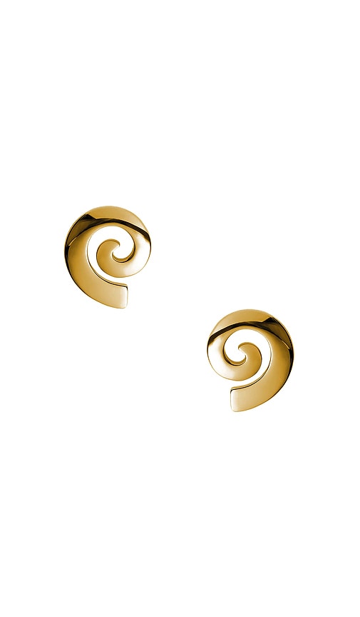 Eliou Swirl Earring in Metallic Gold