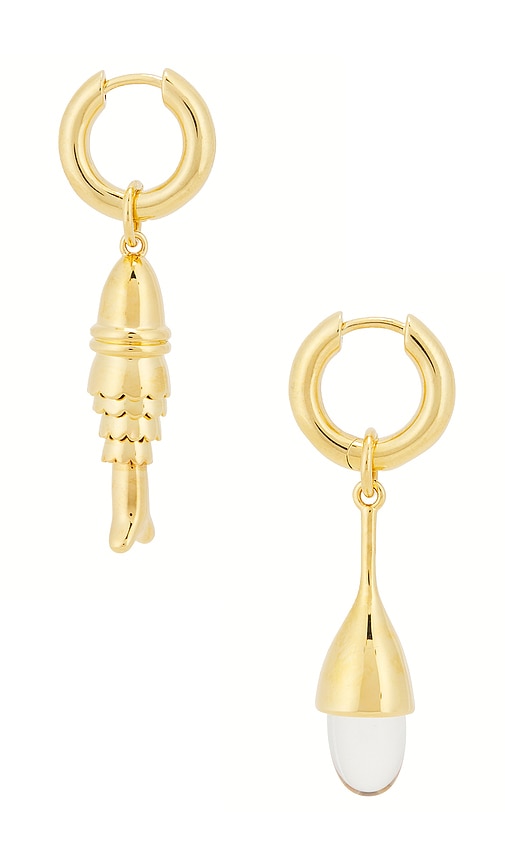  Eliou Costa Earrings In Metallic Gold. 