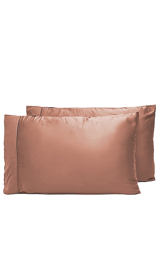 Ettitude King Sateen Solid Pillowcase Set In Almond