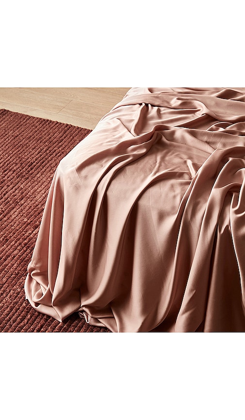 Shop Ettitude King Sateen Solid Sheet Set In Brown