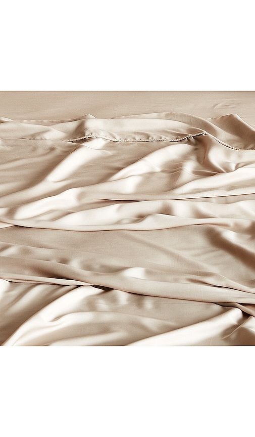  Ettitude Bettwäsche-set Sateen Solid Sheet Set In Ivory. 