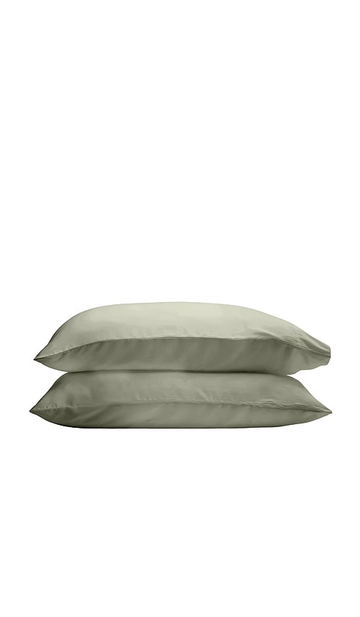 Ettitude Standard Cleanbamboo Sateen+ Pillowcase Set In Green