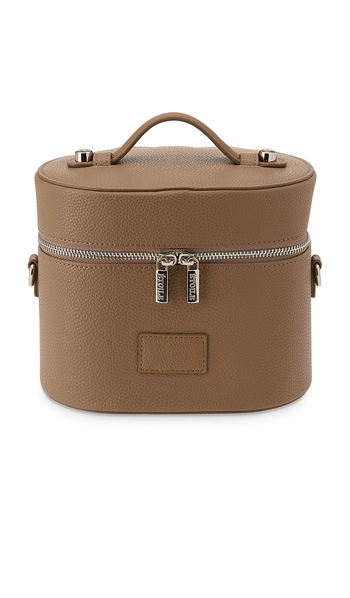 x Revolve Oval Toiletry Case in Cappuccino.