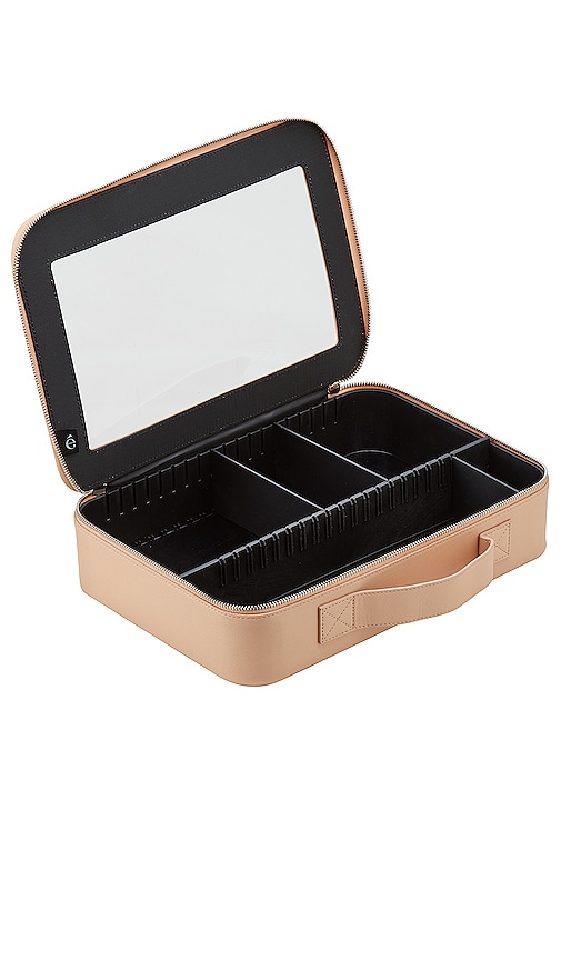 ETOILE COLLECTIVE Medium Clear Cosmetic Divider Case in Blush.